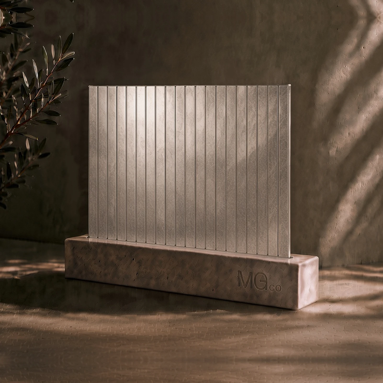 Silver 5mm reeded stock antique mirror sample