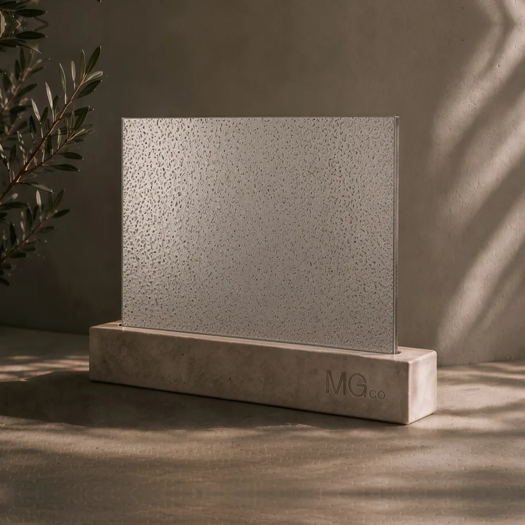 Silver Stippolyte speckle antique mirror sample