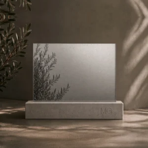 Silver stock antique mirror sample